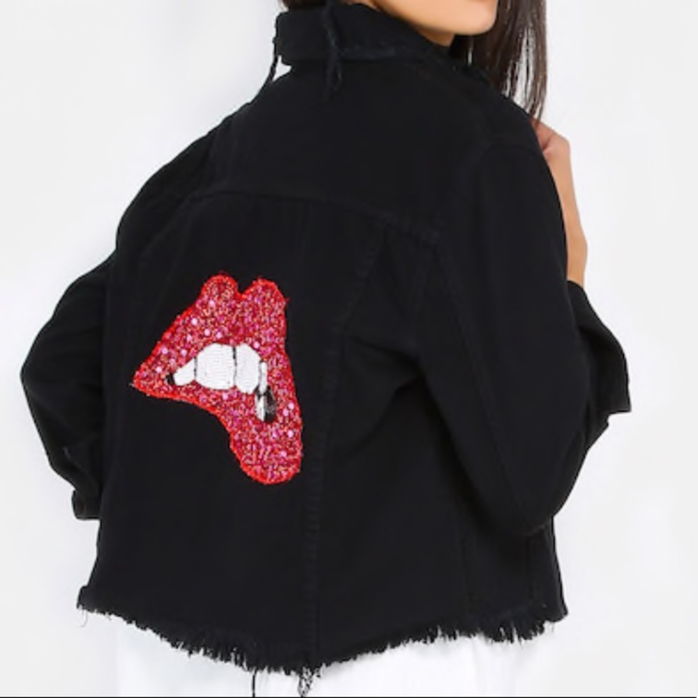 Black denim jacket